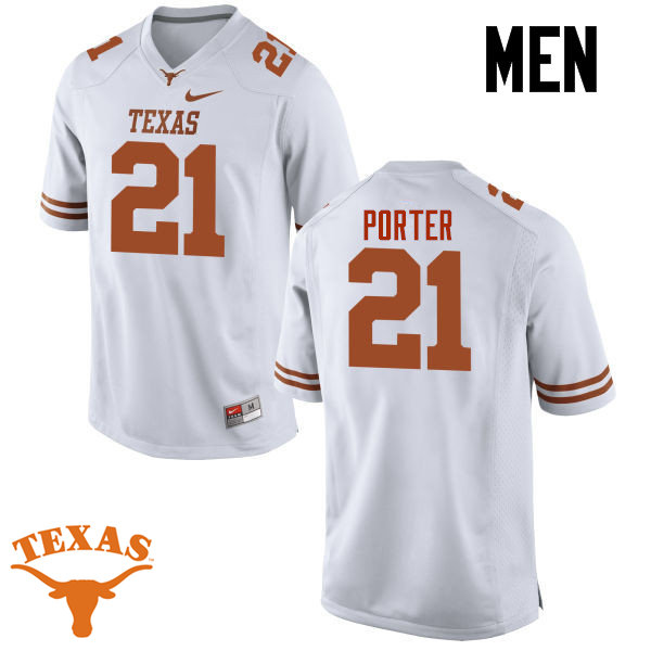 Men #21 Kyle Porter Texas Longhorns College Football Jerseys-White